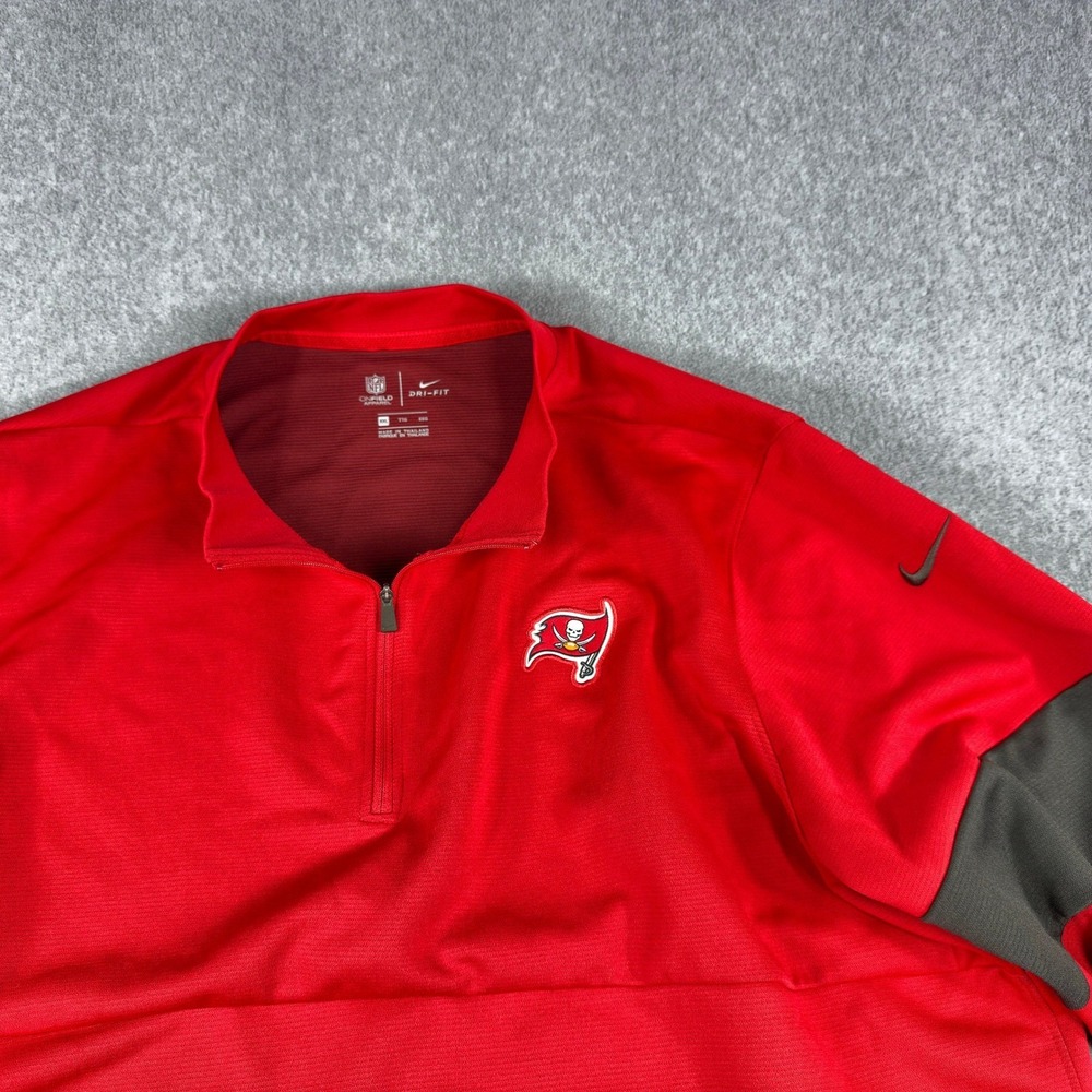 Nike Buccaneers NFL Football On-field Tampa Bay Dri-fit Men's XXL 1/4‎ Zip Mens